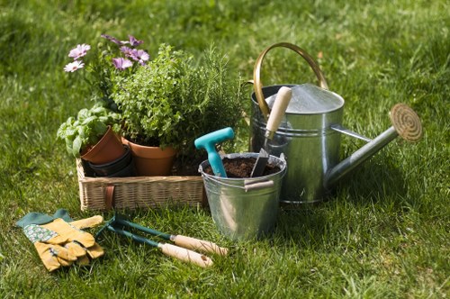 A local garden lawn ready for turf laying preparation
