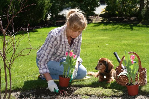 Encrypted online landscaping payment interface for customer confidence